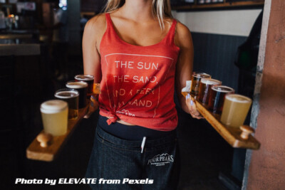 waitress with beer